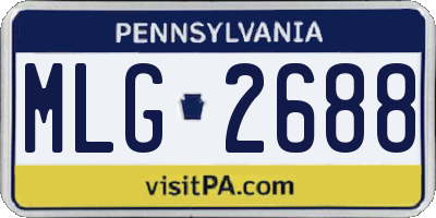 PA license plate MLG2688