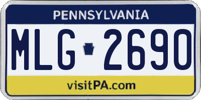 PA license plate MLG2690