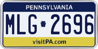 PA license plate MLG2696