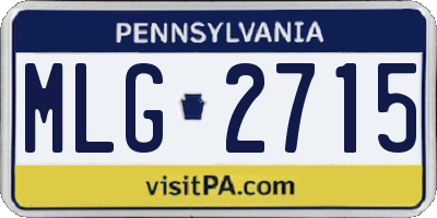 PA license plate MLG2715