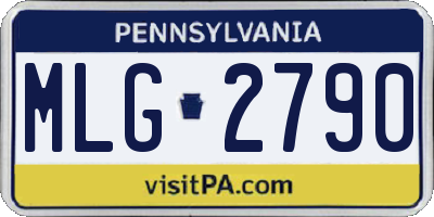 PA license plate MLG2790