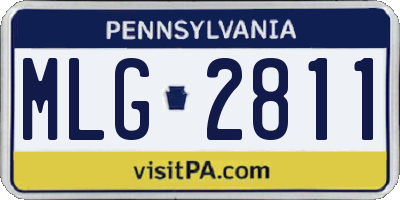 PA license plate MLG2811