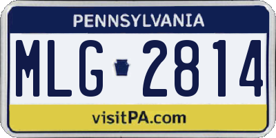 PA license plate MLG2814