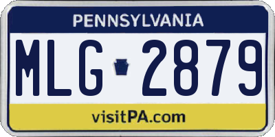 PA license plate MLG2879