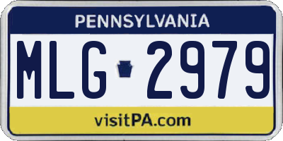 PA license plate MLG2979