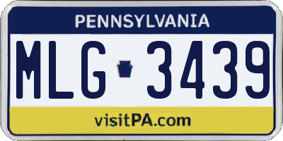 PA license plate MLG3439