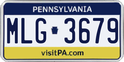 PA license plate MLG3679