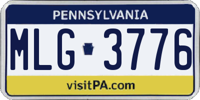 PA license plate MLG3776