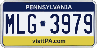 PA license plate MLG3979