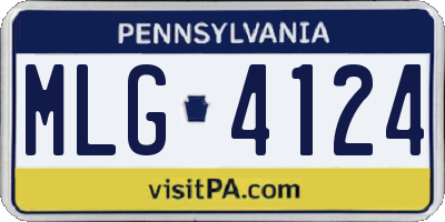 PA license plate MLG4124