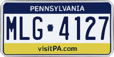 PA license plate MLG4127