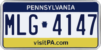 PA license plate MLG4147