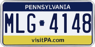 PA license plate MLG4148