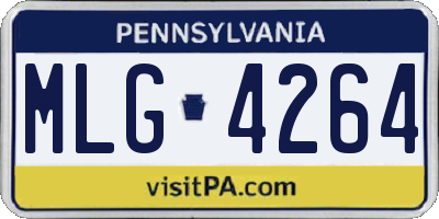 PA license plate MLG4264
