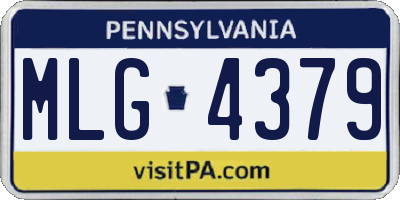 PA license plate MLG4379