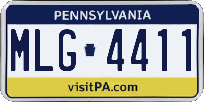 PA license plate MLG4411