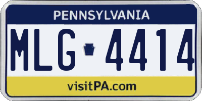 PA license plate MLG4414