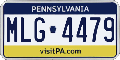 PA license plate MLG4479