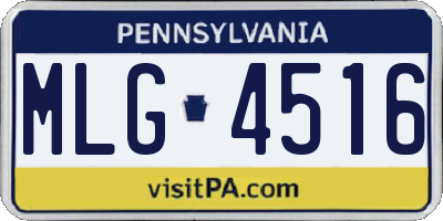 PA license plate MLG4516