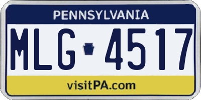 PA license plate MLG4517