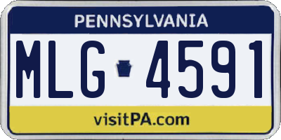 PA license plate MLG4591