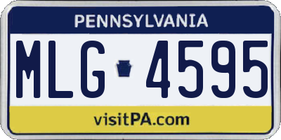 PA license plate MLG4595