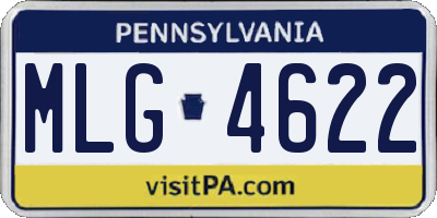 PA license plate MLG4622