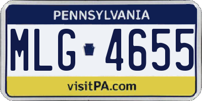 PA license plate MLG4655
