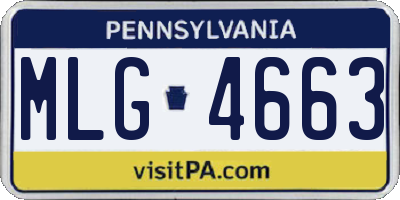 PA license plate MLG4663