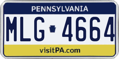 PA license plate MLG4664