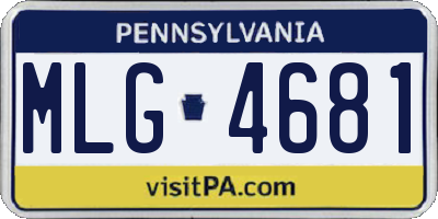 PA license plate MLG4681