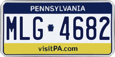 PA license plate MLG4682