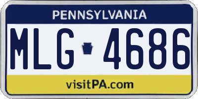 PA license plate MLG4686