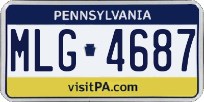 PA license plate MLG4687