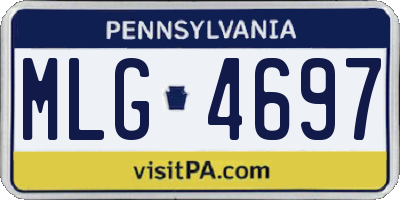 PA license plate MLG4697
