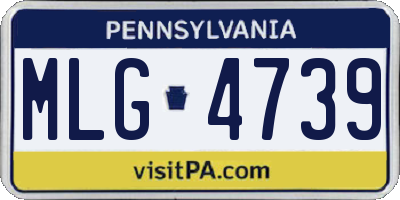 PA license plate MLG4739