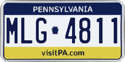 PA license plate MLG4811