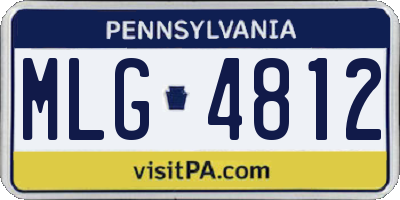 PA license plate MLG4812