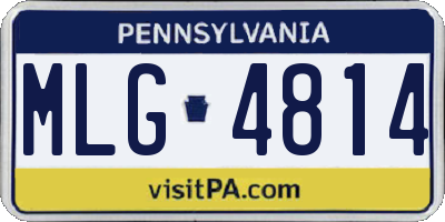 PA license plate MLG4814