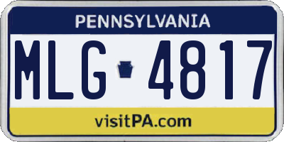 PA license plate MLG4817