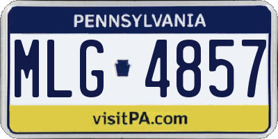 PA license plate MLG4857