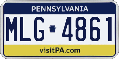 PA license plate MLG4861