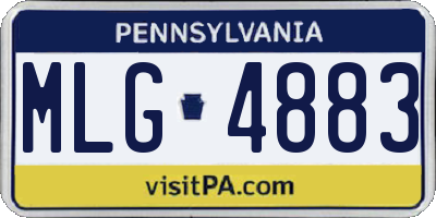 PA license plate MLG4883
