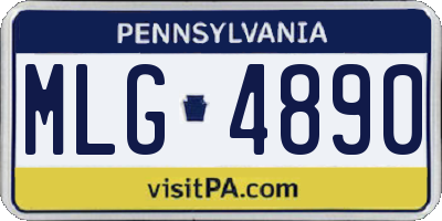 PA license plate MLG4890