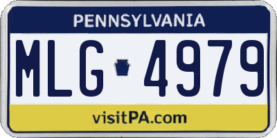 PA license plate MLG4979