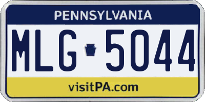 PA license plate MLG5044