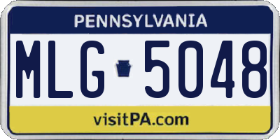 PA license plate MLG5048