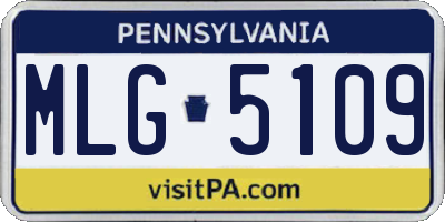 PA license plate MLG5109