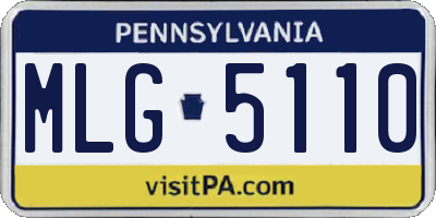 PA license plate MLG5110
