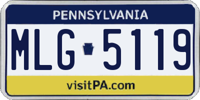 PA license plate MLG5119